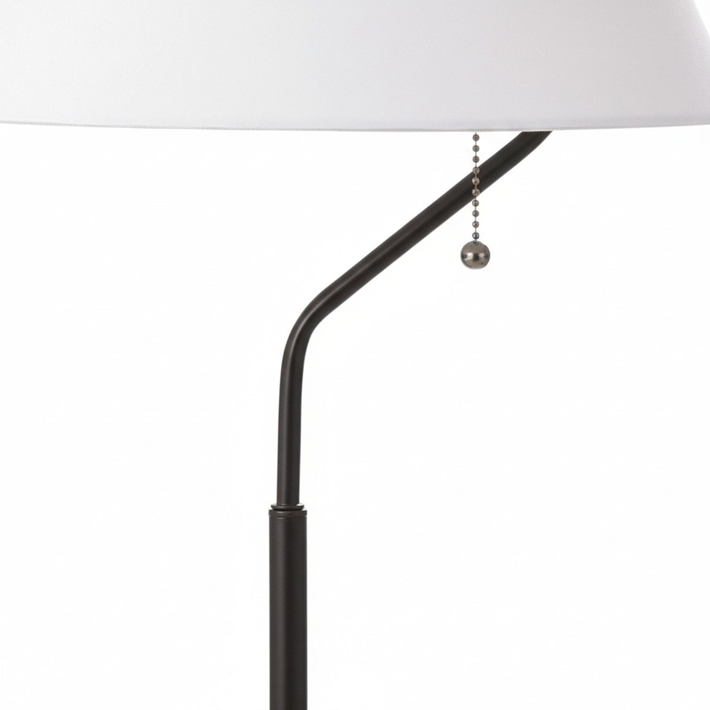 Dainolite Geraldine 14in 1-Light Table Lamp | Contemporary Matte Black Metal and White Fabric Shade | Bedroom & Office Desk Lamp | Model GRD-281T-MB-WH