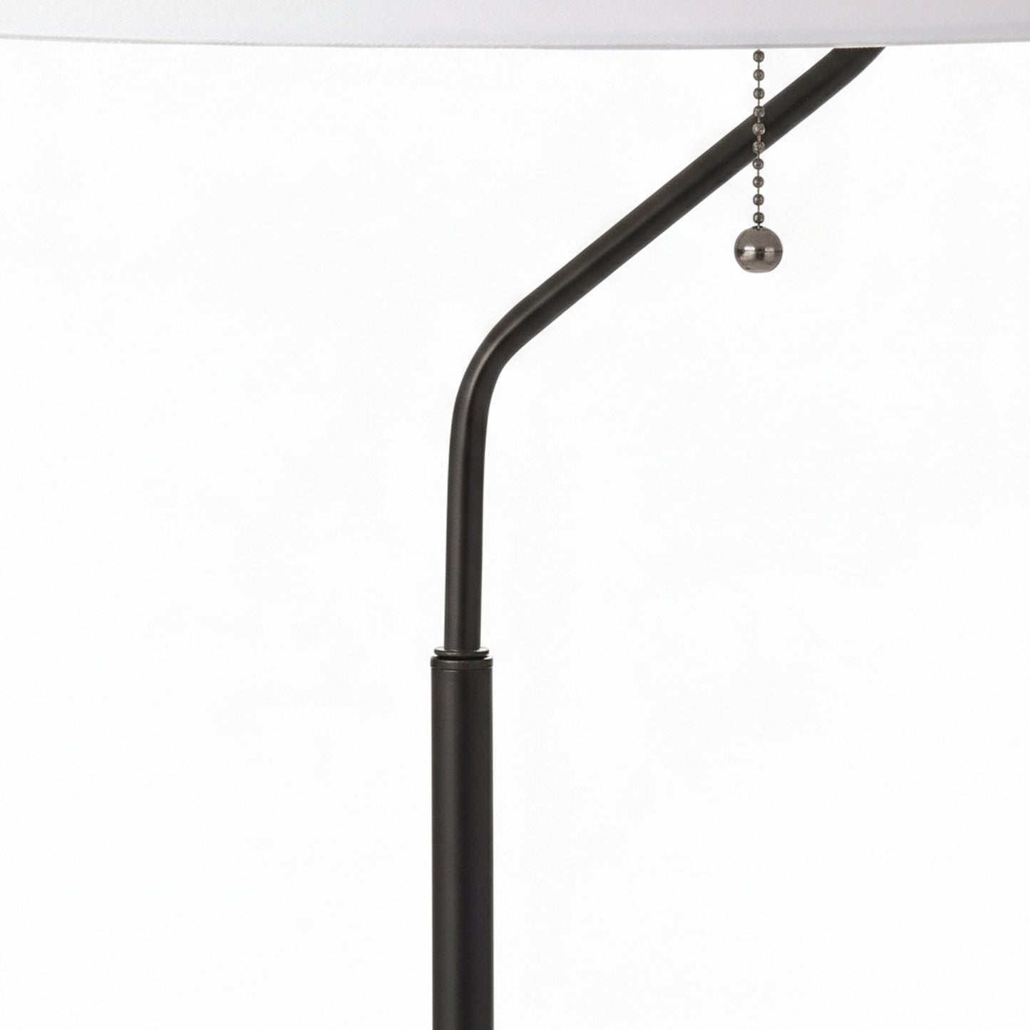 Dainolite Geraldine 14in 1-Light Table Lamp | Contemporary Matte Black Metal and White Fabric Shade | Bedroom & Office Desk Lamp | Model GRD-281T-MB-WH