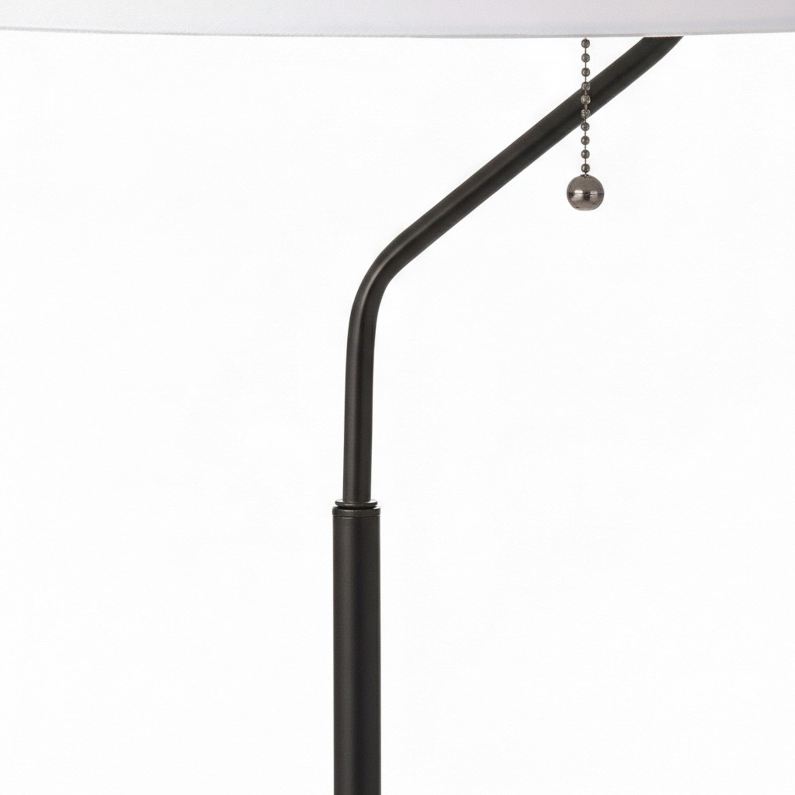 Dainolite Geraldine 14in 1-Light Table Lamp | Contemporary Matte Black Metal and White Fabric Shade | Bedroom & Office Desk Lamp | Model GRD-281T-MB-WH