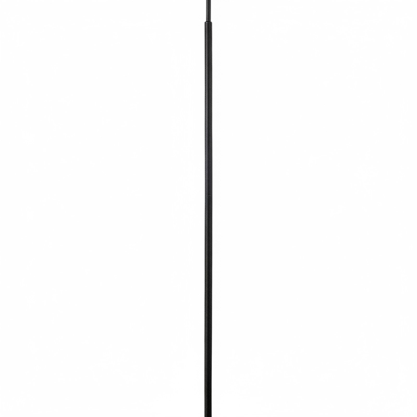 Dainolite Geraldine 16.5in 1-Light Floor Lamp | Contemporary Matte Black Metal and Black Fabric Shade | Living Room & Office | 800 | Model GRD-641F-MB-BK