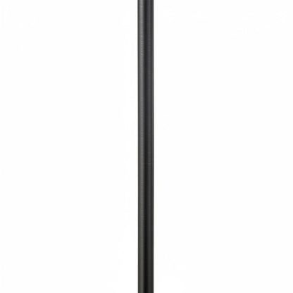 Dainolite Geraldine 63in 1-Light Floor Lamp | Contemporary Matte Black Metal and White Fabric Shade | Living Room & Bedroom Reading | Model GRD-641F-MB-WH