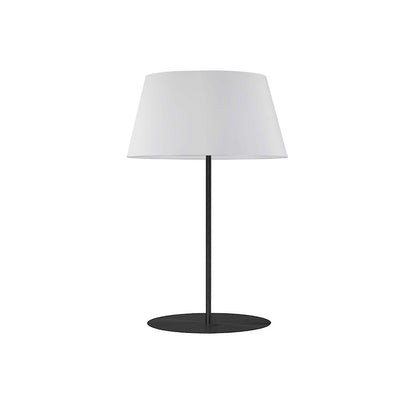 Dainolite Gretchen 28in Table Lamp | Transitional Matte Black and White Fabric Shade | Bedroom & Office Desk | 22 x 22 x 28 in | Model GTC-R281T-MB-WH