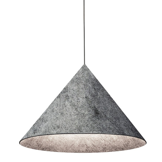 Dainolite Jessica 15in 1-Light Pendant | Contemporary Grey Felt and Matte Black Metal | Kitchen Island & Dining Room | 20 x 20 x | Model JES-201P-MB-500