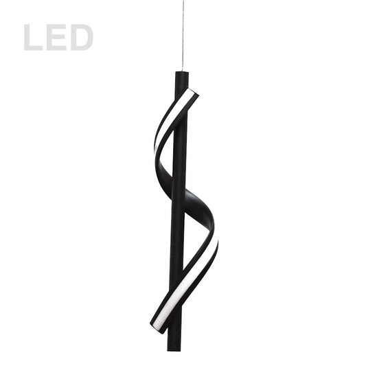 Dainolite Justine 3in 1-Light LED Pendant | Contemporary Matte Black and White Silicone | Kitchen Island & Breakfast Nook | Model JTN-178LEDP-MB