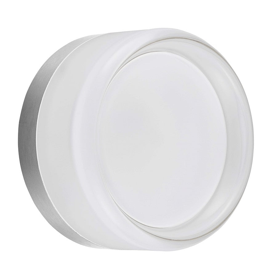 Dainolite Lucia 5in 1-Light Wall Sconce | Modern Polished Chrome and White Acrylic | Hallway & Living Room | 5 x 5 x 2 in | Model LUC-515LEDW-PC