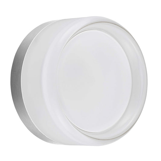 Dainolite Lucia 5in 1-Light Wall Sconce | Modern Polished Chrome and White Acrylic | Hallway & Living Room | 5 x 5 x 2 in | Model LUC-515LEDW-PC