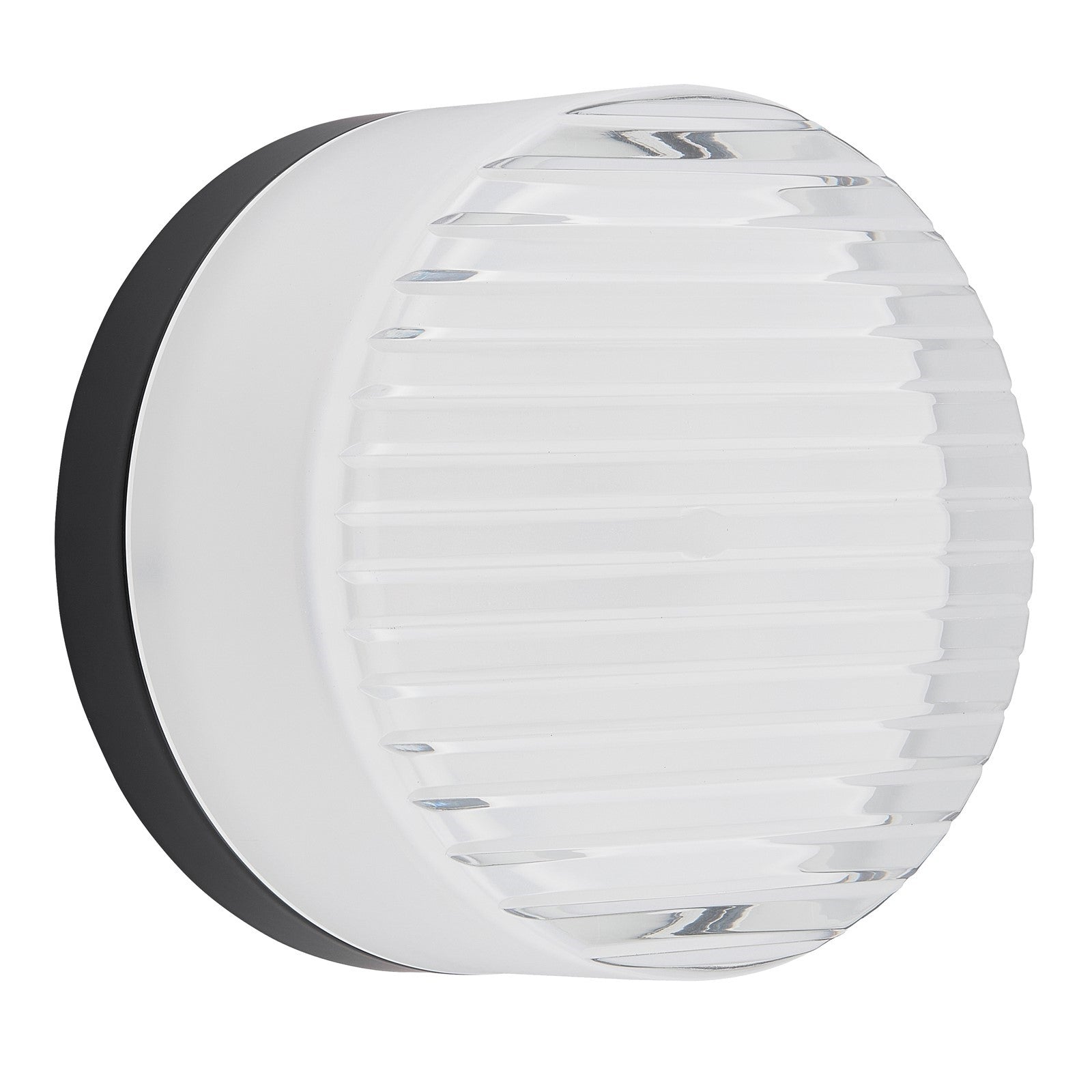 Dainolite Lucia 5.5in 1-Light LED Outdoor Wall Sconce | Modern Matte Black Metal and White Acrylic | Porch & Patio Exterior Wall | Model LUC-615LEDODW-MB