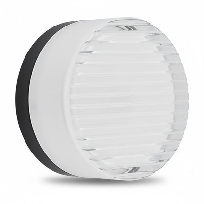 Dainolite Lucia 5.5in 1-Light LED Outdoor Wall Sconce | Modern Matte Black Metal and White Acrylic | Porch & Patio Exterior Wall | Model LUC-615LEDODW-MB