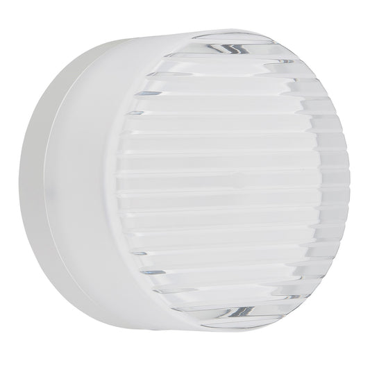 Dainolite Lucia 5.5in 1-Light LED Outdoor Wall Sconce | Modern Matte White Metal and White Acrylic | Porch & Patio Exterior Wall | Model LUC-615LEDODW-MW