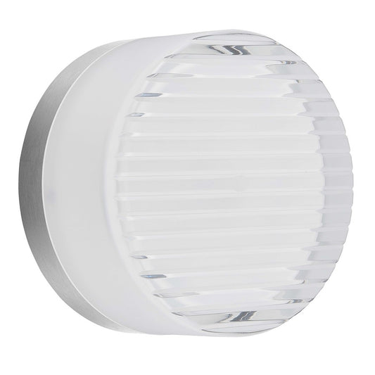 Dainolite Lucia 5in 1-Light Wall Sconce | Modern Polished Chrome and White Acrylic | Hallway & Living Room | 5 x 5 x 3 in | Model LUC-615LEDW-PC