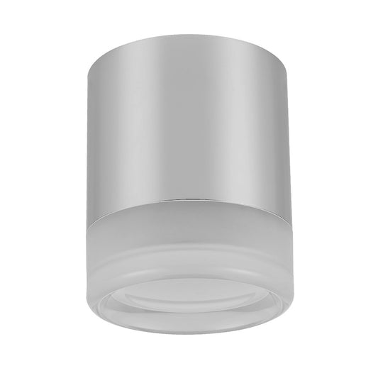 Dainolite Lucia 6in 1-Light Flush Mount | Modern Polished Chrome and White Acrylic | Hallway & Bedroom | 5 x 5 x 6 in | Model LUC-715LEDFH-PC