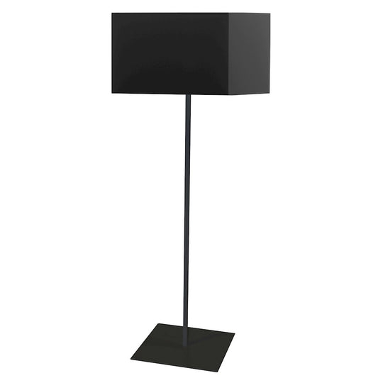 Dainolite Maine 20in 1-Light Floor Lamp | Matte Black Metal and Black Shade | Living Room & Bedroom | 20 x 20 x 64 in | Model MM201F-BK-797
