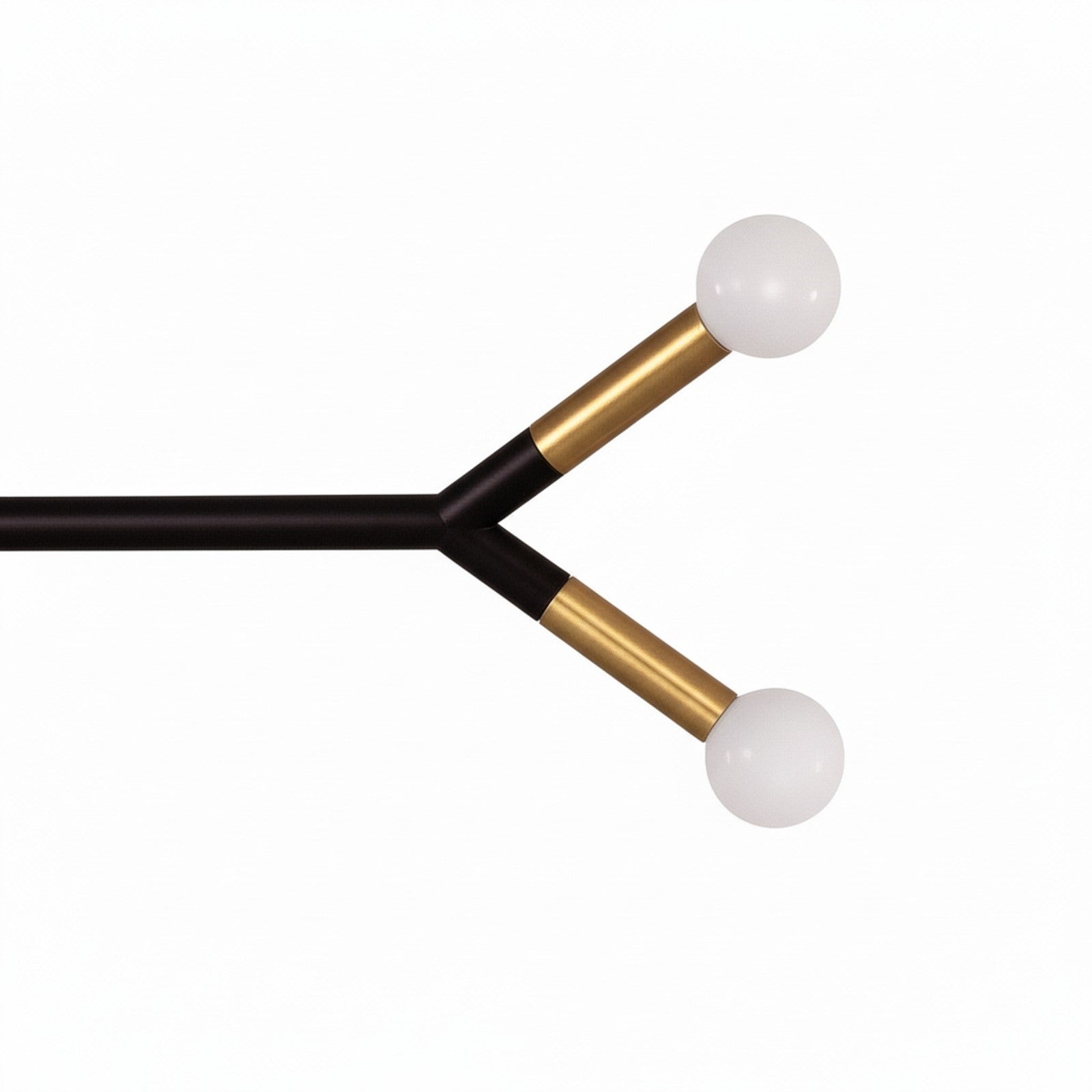 Dainolite Morgan 39in 6-Light Horizontal Pendant | Transitional Matte Black Metal and Aged Brass Accents | Kitchen Island & | Model MOR-396HP-MB-AGB