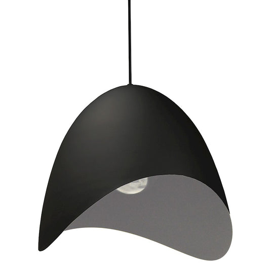 Dainolite Myra 15in 1-Light Pendant | Black Painted Metal | Kitchen Island & Dining Room | 15 x 15 x 15 in | Model MYR-241P-BK