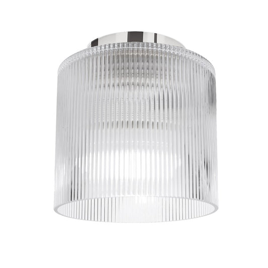 Dainolite Nadine 7in 1-Light Flush Mount | Transitional Polished Chrome and Clear Glass | Hallway & Bedroom | 7 x 7 x 7.25 in | Model NAD-71FH-PC-FL