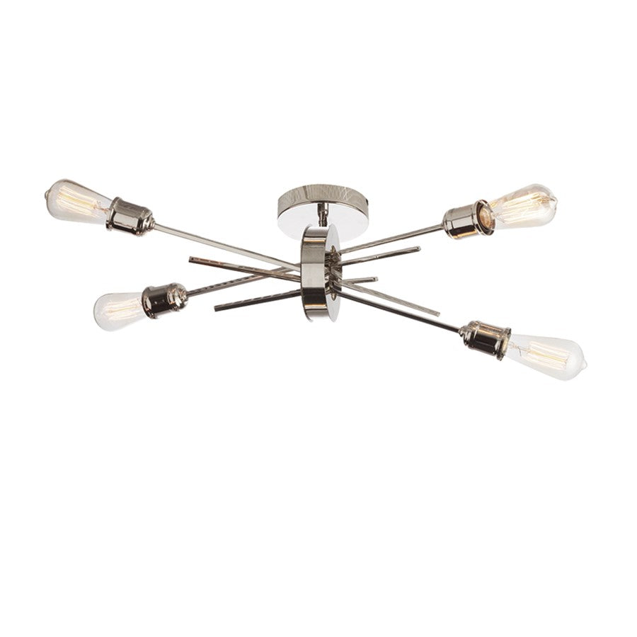 Dainolite Nebraska 11in 4-Light Wall Sconce | Transitional Burnished Chrome Steel | Hallway & Bathroom Accent | 11 x 6 x 19 in | Model NEB-194W-BC