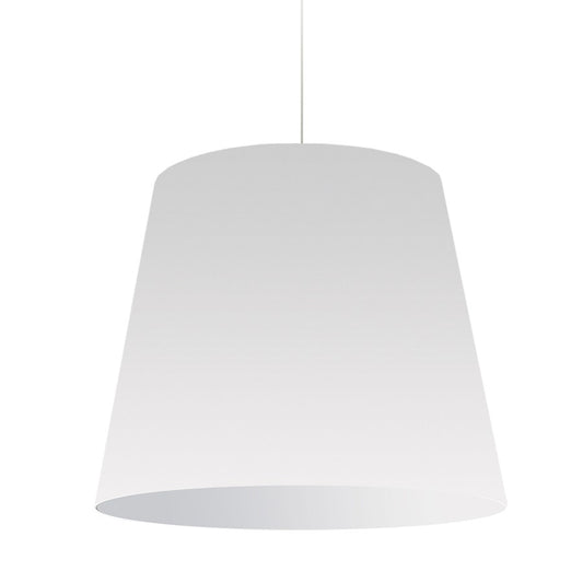 Dainolite Oversized Drum 26in 1-Light Pendant | Modern White Fabric and Polished Chrome | Living Room & Dining Room | 26 x 26 x 21 in | Model OD-L-790