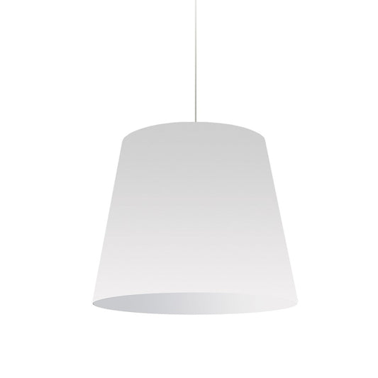 Dainolite Oversized Drum 20in 1-Light Pendant | Modern White Fabric and Polished Chrome | Kitchen Island & Dining Room | Model OD-M-790