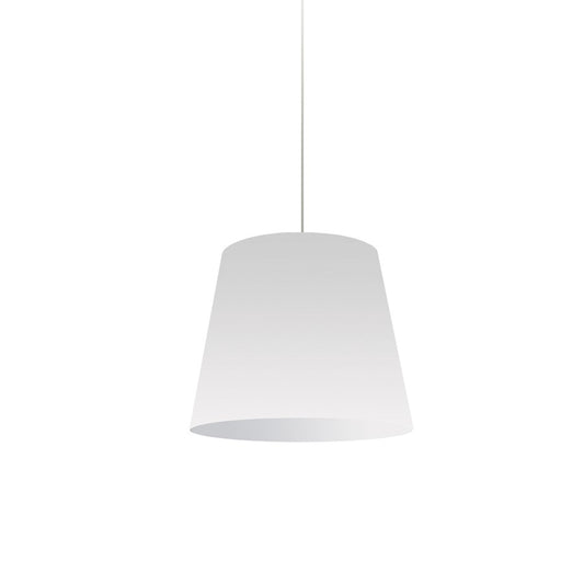 Dainolite Oversized Drum 14in 1-Light Small Pendant | White Fabric and Polished Chrome | Kitchen Island & Dining Room | Model OD-S-790