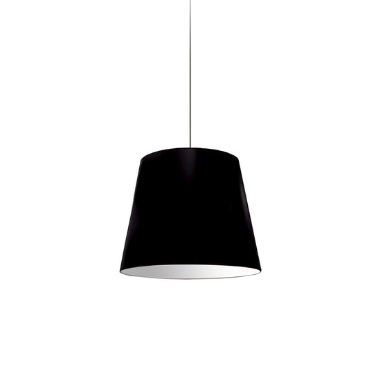 Dainolite Oversized Drum 14in 1-Light Small Pendant | Black Fabric and Polished Chrome | Kitchen Island & Dining Room | Model OD-S-797