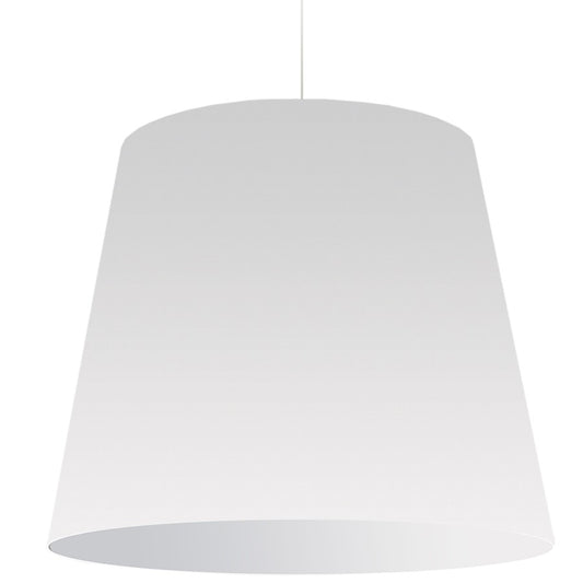 Dainolite Oversized Drum 32in 1-Light Pendant | Modern White Fabric and Polished Chrome | Kitchen Island & Dining Room | Model OD-XL-790