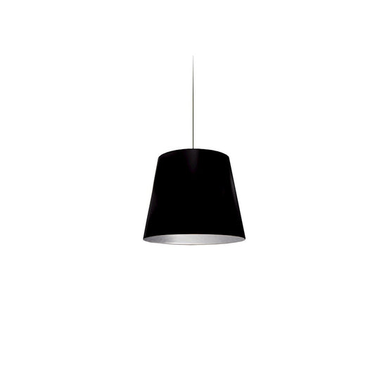 Dainolite OD-XS-697 1-Light Tapered Drum Pendant | Modern Black Fabric and Polished Chrome | Kitchen Island & Dining Room | 8 in H | Model OD-XS-697