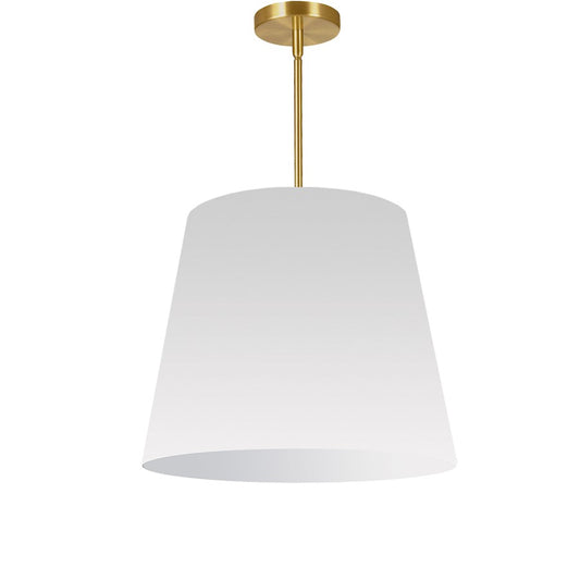 Dainolite Oversized Drum 20in 1-Light Pendant | Modern White Fabric and Polished Chrome | Kitchen Island & Dining Room | Model ODR-M-790