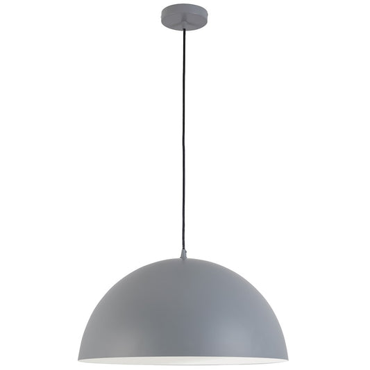 Dainolite Ofelia 20in 1-Light Pendant | Transitional Grey Metal | Kitchen Island & Dining Room | 20 x 20 x 10 in | Model OFE-201P-GRY