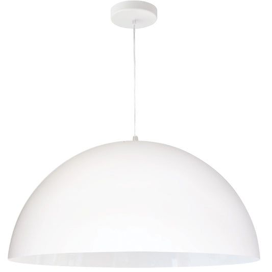 Dainolite Ofelia 20in 1-Light Pendant | Transitional Matte White Metal | Kitchen Island & Dining Room | 20 x 20 x 10 in | Model OFE-201P-MW