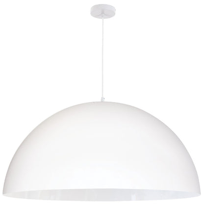 Dainolite Ofelia 31in 1-Light Dome Pendant | Transitional Matte White Metal | Kitchen Island & Foyer | 31 x 31 x 16 in | Model OFE-311P-MW