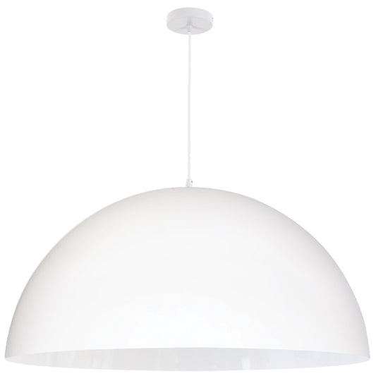 Dainolite Ofelia 31in 1-Light Dome Pendant | Transitional Matte White Metal | Kitchen Island & Foyer | 31 x 31 x 16 in | Model OFE-311P-MW