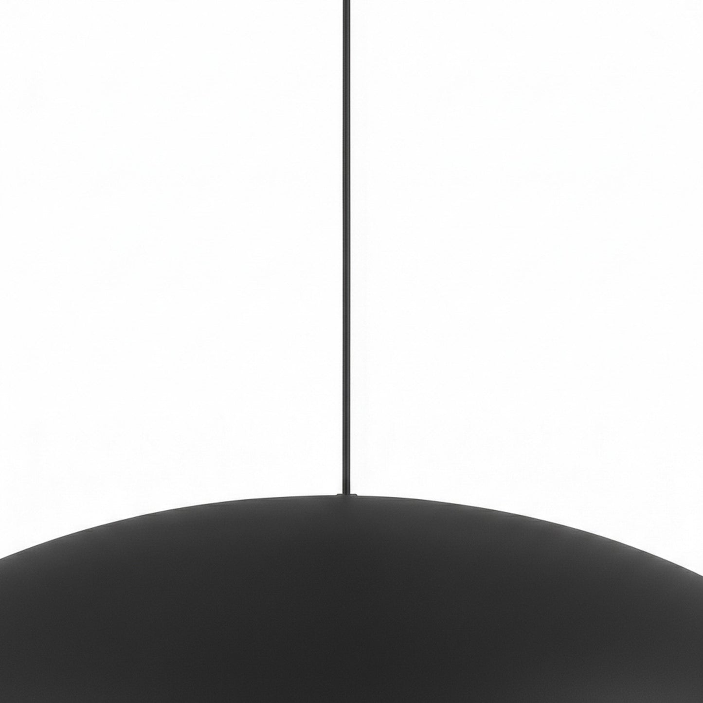 Dainolite Olivia 24in 1-Light Pendant | Contemporary Matte Black Metal and Opal Glass | Kitchen Island & Bathroom | 23.5 x 23.5 x 5 in | Model OLV-241P-MB