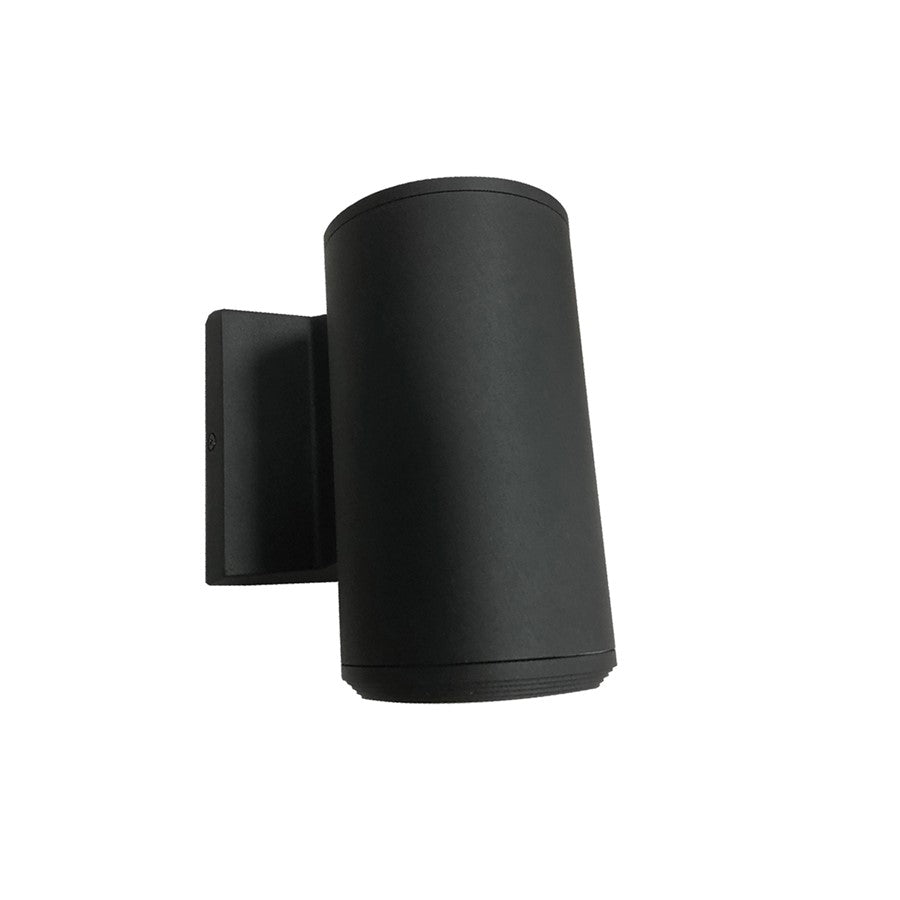Dainolite Oslo 1-Light Outdoor Wall Sconce | Modern Matte Black and Clear Glass | Entryway & Covered Patio | 5.5 x 3.5 x 6.25 in | Model OSL-1W-MB