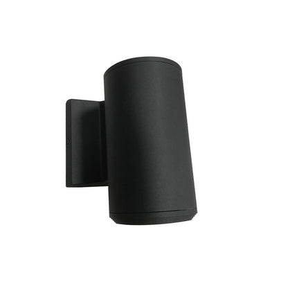 Dainolite Oslo 1-Light Outdoor Wall Sconce | Modern Matte Black and Clear Glass | Entryway & Covered Patio | 5.5 x 3.5 x 6.25 in | Model OSL-1W-MB