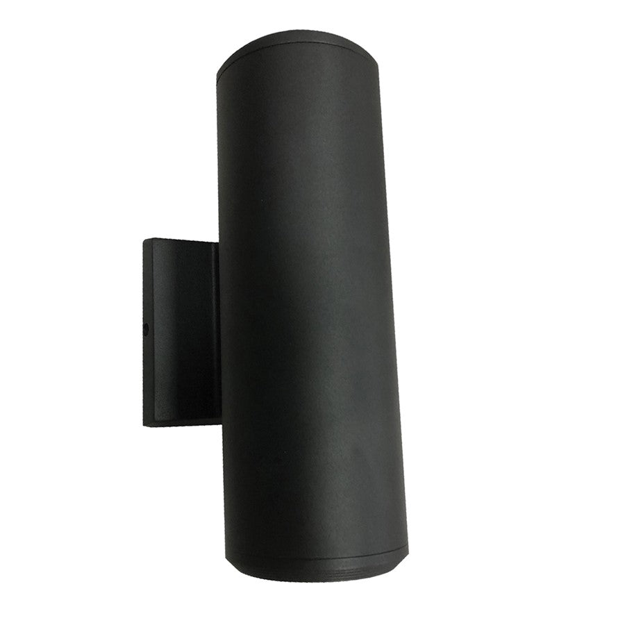 Dainolite Oslo 2-Light Outdoor Wall Sconce | Modern Matte Black and Clear Glass | Entryway & Covered Patio | 6 x 3.5 x 10.25 in | Model OSL-2W-MB