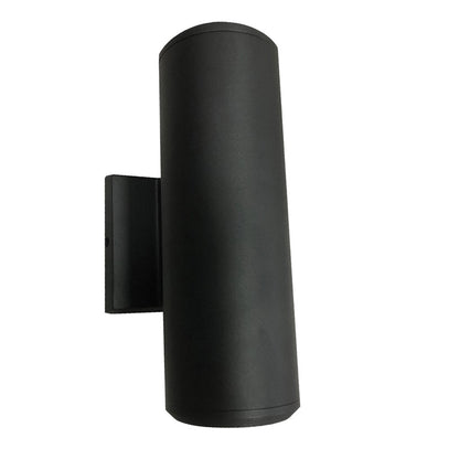 Dainolite Oslo 2-Light Outdoor Wall Sconce | Modern Matte Black and Clear Glass | Entryway & Covered Patio | 6 x 3.5 x 10.25 in | Model OSL-2W-MB