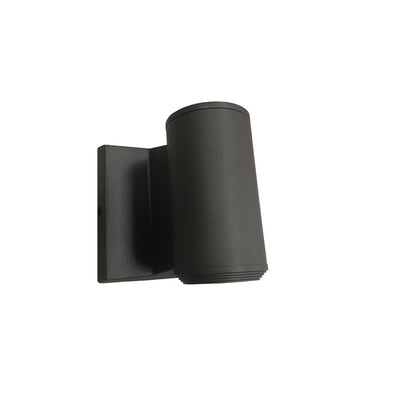 Dainolite Olivette 1-Light Outdoor Wall Sconce | Modern Matte Black Metal and Clear Glass | Porch & Patio | 4.5 x 4.5 x 4.5 in | Model OVT-1W-MB