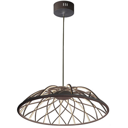 Dainolite Pakuna 20in 1-Light Pendant | Modern Matte Black and Black Fabric/Silicone | Dining Room & Kitchen Island | Model PAK-2016LEDP-MB