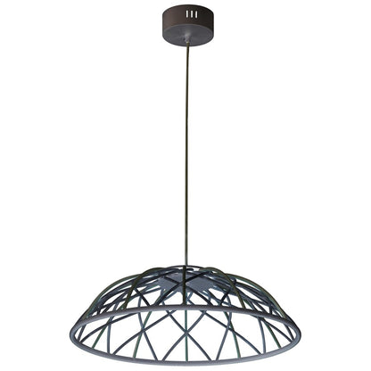 Dainolite Pakuna 20in 1-Light Pendant | Modern Matte Black and Black Fabric/Silicone | Dining Room & Kitchen Island | Model PAK-2016LEDP-MB