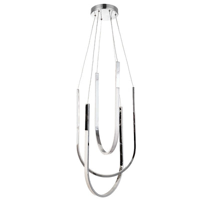 Dainolite Pacari 16in 3-Light Pendant | Modern Polished Chrome and White Silicone | Kitchen Island & Foyer | 16 x 16 x 32 in | Model PCR-1654LEDP-PC