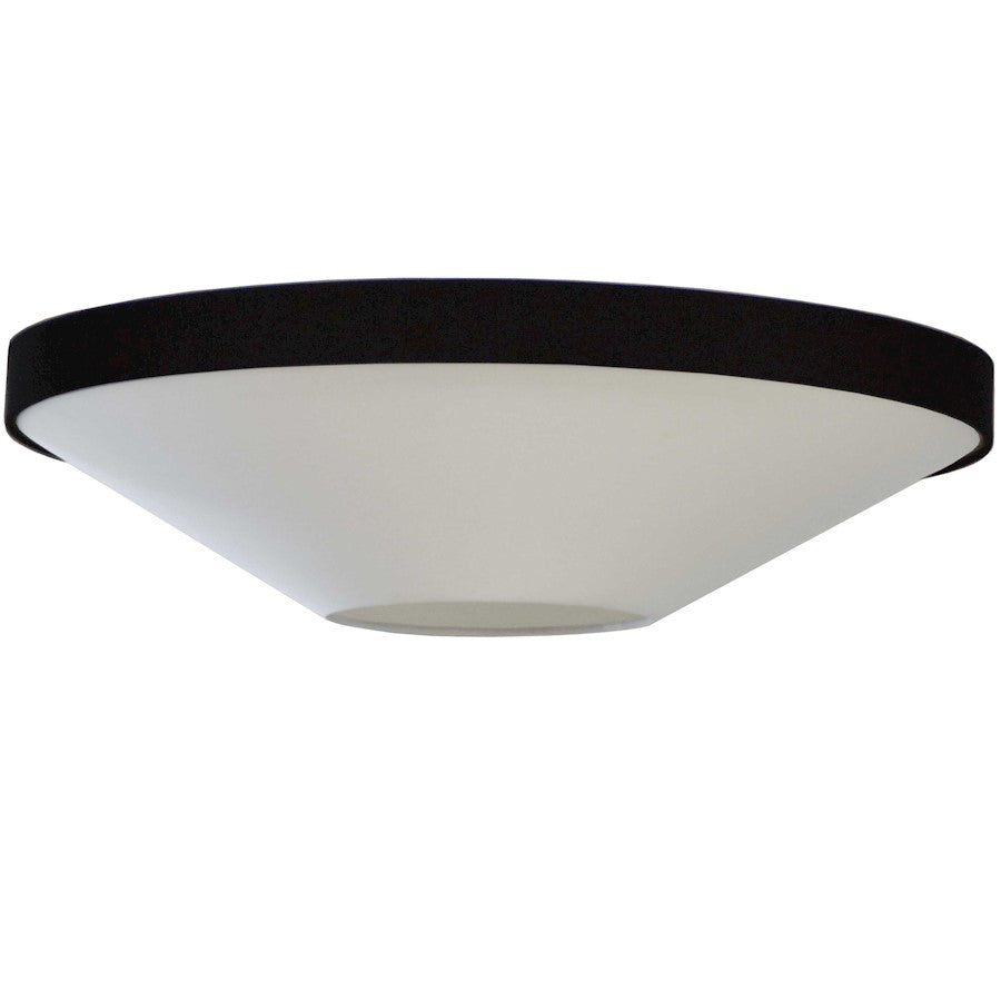 Dainolite Pietra 34in 4-Light Flush Mount | Transitional White & Black Fabric and Polished Chrome Metal | Living Room & Bedroom | Model PIA-343FH-MB-BW