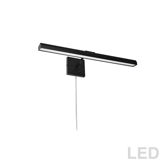 Dainolite Leonardo 24in 3-Light Picture Light | Matte Black and Frosted Glass | Art Gallery & Living Room | 2100 Lumens | Model PIC222-24LED-MB