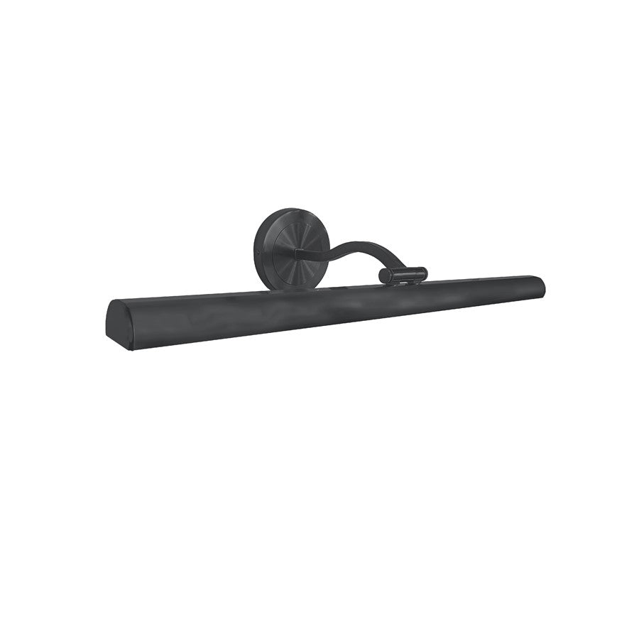 Dainolite Reina 24in 1-Light Picture Light | Contemporary Matte Black and Frosted Glass | Gallery Wall & Entryway | Model PIC333-24LED-MB