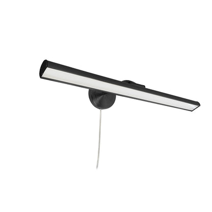 Dainolite Reina 24in 1-Light Picture Light | Contemporary Matte Black and Frosted Glass | Gallery Wall & Entryway | Model PIC333-24LED-MB