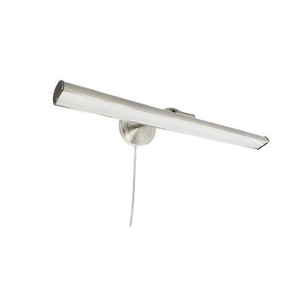 Dainolite Reina 24in 1-Light Picture Light | Contemporary Satin Chrome and Frosted Glass | Gallery Wall & Entryway | Model PIC333-24LED-SC