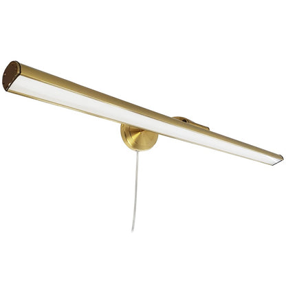 Dainolite Reina 32in 1-Light Picture Light | Contemporary Aged Brass and Frosted Glass | Living Room & Hallway | Model PIC333-32LED-AGB