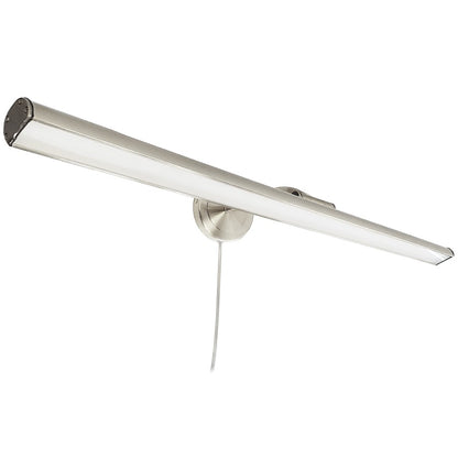 Dainolite Reina 32in 1-Light Picture Light | Contemporary Satin Chrome and Frosted Glass | Living Room & Hallway | Model PIC333-32LED-SC
