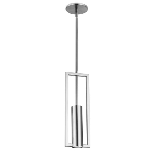 Dainolite Pauline 5in 1-Light Pendant | Modern Polished Chrome Metal | Kitchen Island & Dining Room | 24.5-55.5in Drop | Model PLN-151P-PC