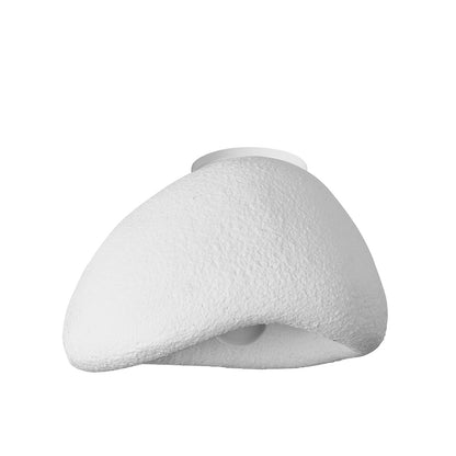 Dainolite Pilar 16in 1-Light Flush Mount | Contemporary Matte White Foam and Metal | Living Room & Bedroom Ceiling Light | 15.75 x | Model PLR-151FH-MW
