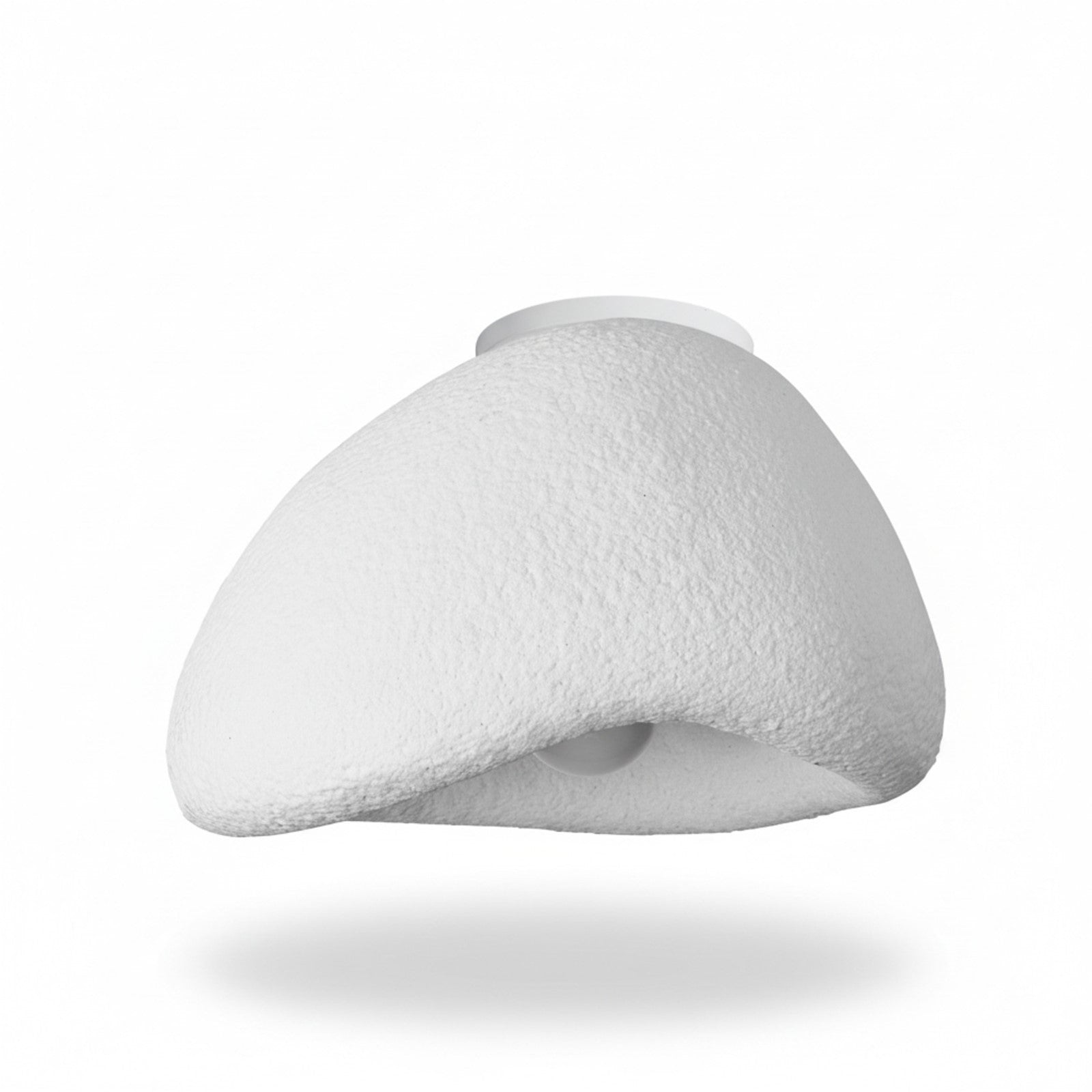 Dainolite Pilar 16in 1-Light Flush Mount | Contemporary Matte White Foam and Metal | Living Room & Bedroom Ceiling Light | 15.75 x | Model PLR-151FH-MW